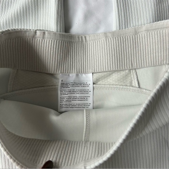 Lululemon Ribbed Softstreme Zip-Leg High-Rise Cropped Pants 25" in Bone - Picture 7 of 11